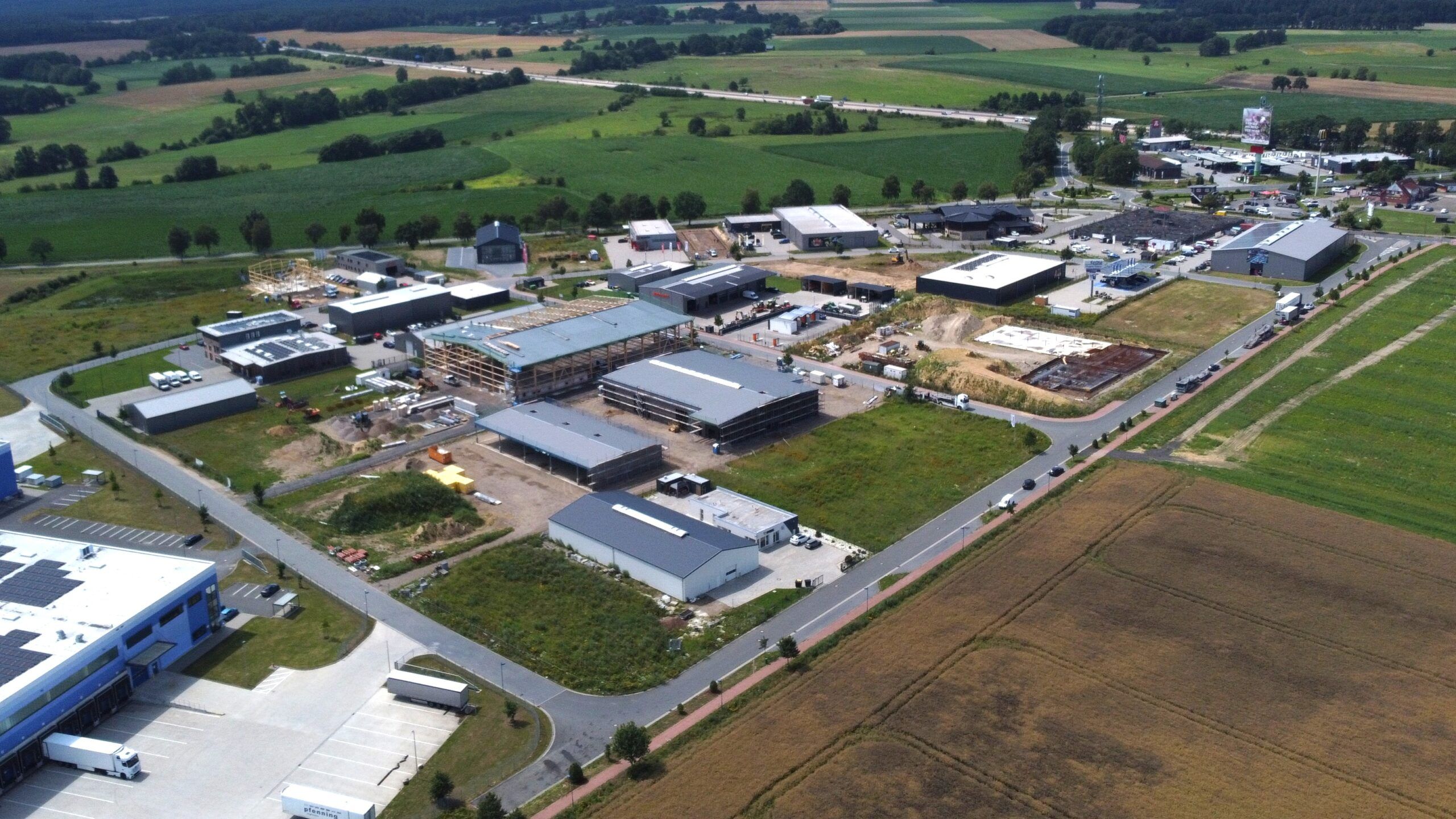 Luftaufnahme Wirtschaftsgebiet Bispingen