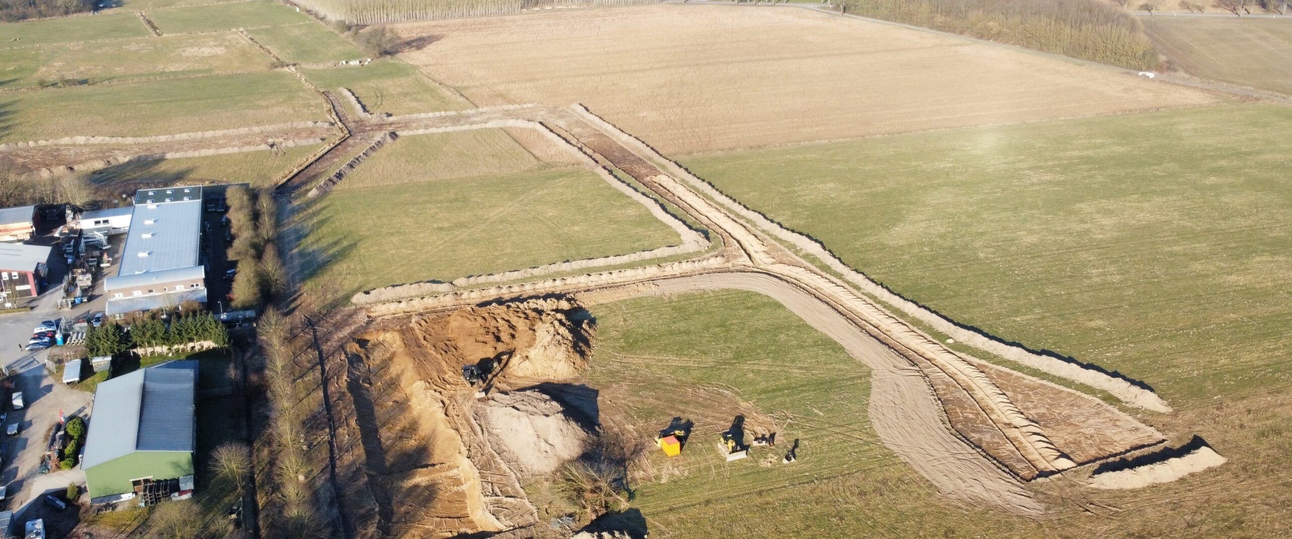 Luftaufnahme des Gewerbegebietes in Brackel.