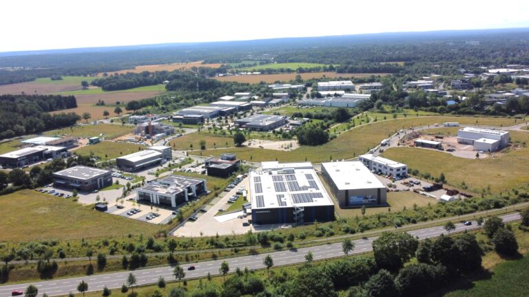 Luftaufnahme Wirtschaftsgebiet TIP Innovationspark Nordheide