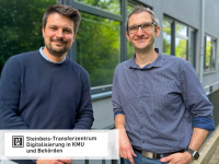 Dr. Timo Maurer (l.) und Prof. Dr.-Ing. Christian Lauter sind Steinbeis-Unternehmer des neuen Steinbeis-Transferzentrums Digitalisierung in KMU und Behörden. Foto: Bianca Augustin
